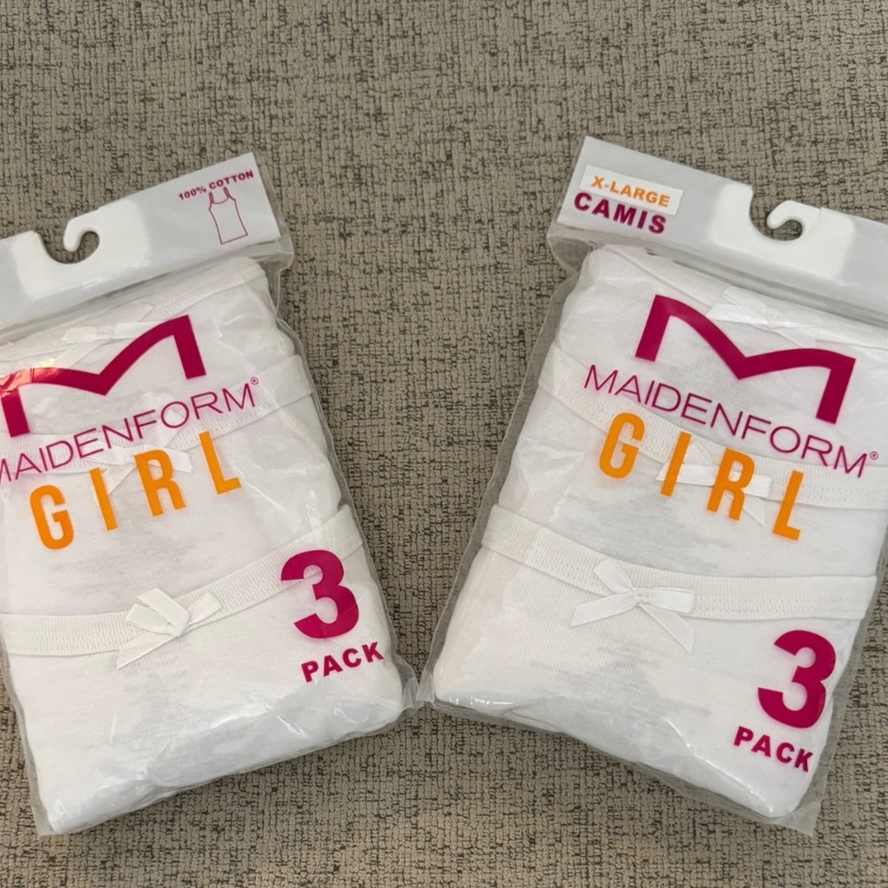 Maidenform Big Girls Camisole- 2 packs